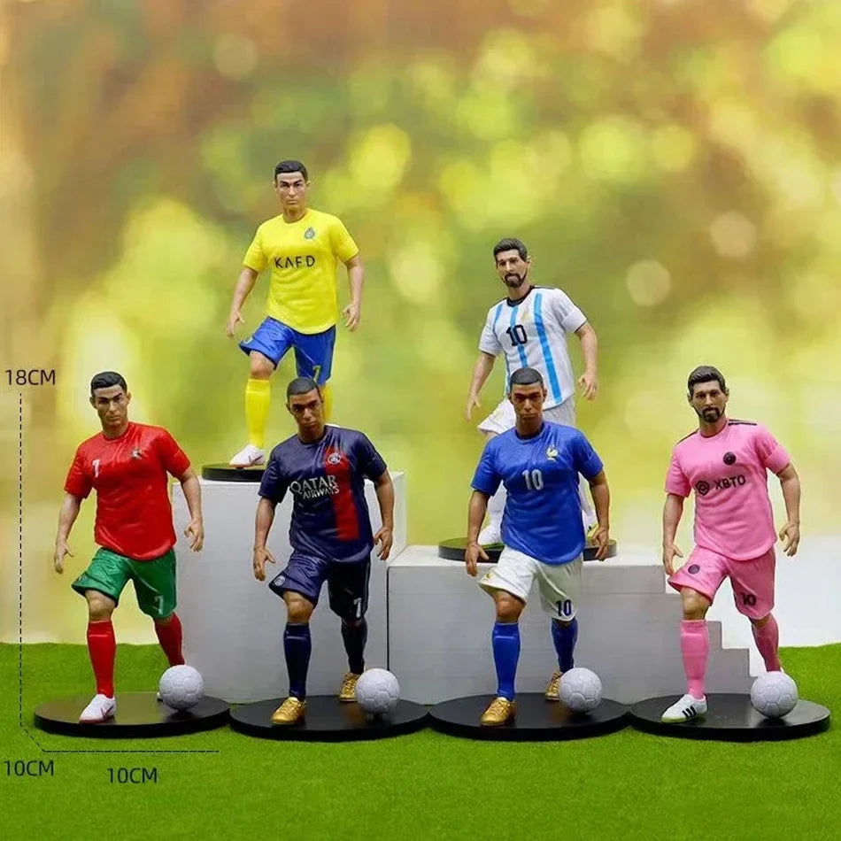 Ronaldo Messi Mbappe Model Dolls Cartoon Cute Action Figure