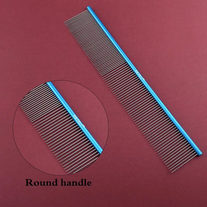 Light Aluminum Pet Comb Professional Dog Grooming Tool 5 Colors