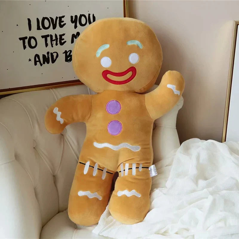Gingerbread Man Plush Toy Soft Cookie Doll for Kids and Room Decor
