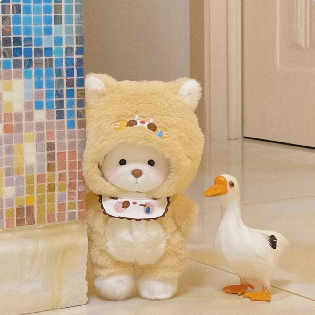 Handmade Teddy Bear Plush Doll with Outfit 30cm