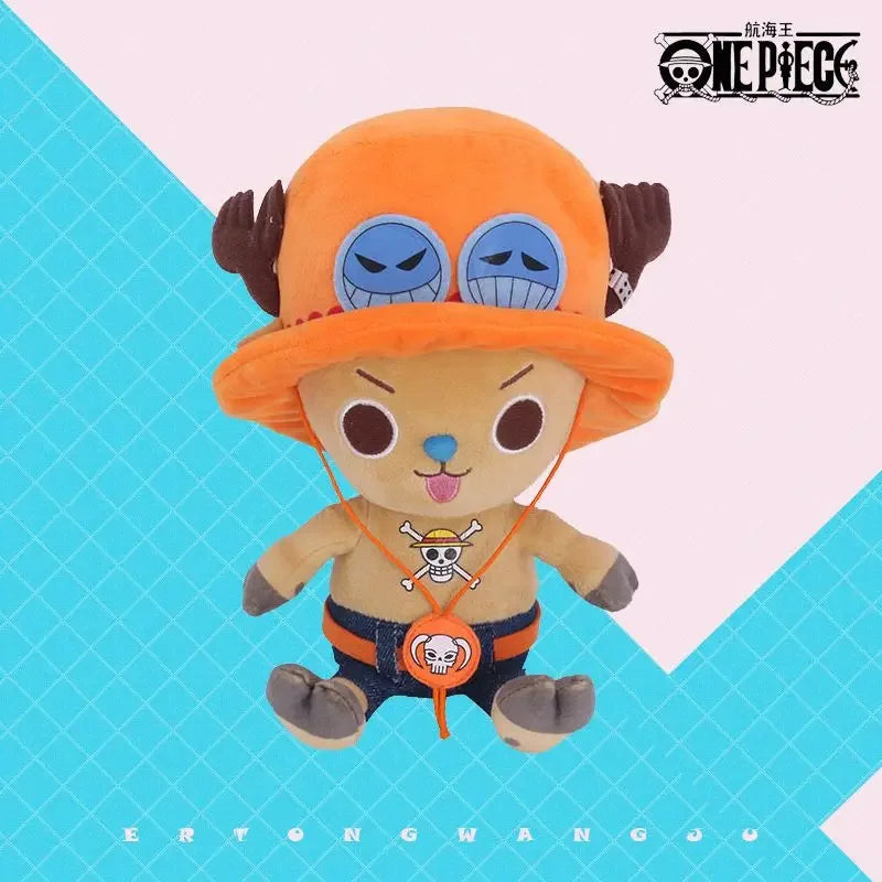 Kawaii One Piece Plush Dolls - Luffy & Chopper Soft Stuffed Toys
