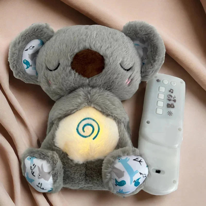 Capybara Breathing Plush Toy with Soothing Music and Light for Baby Sleep