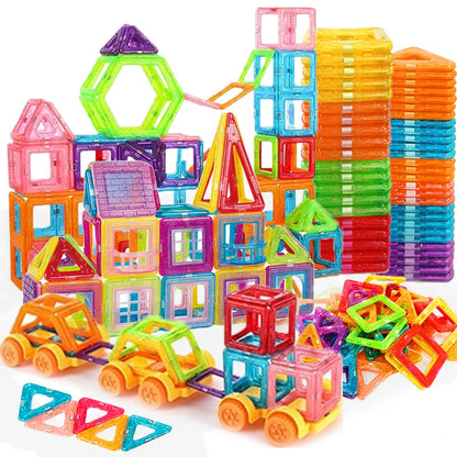64-184Pcs Kids Magnetic Building Blocks