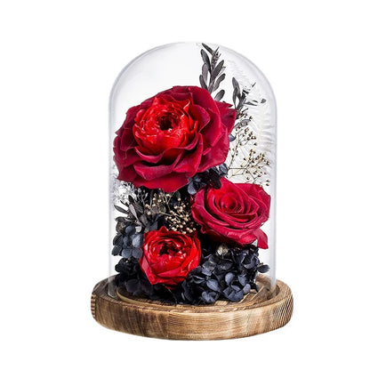 Eternal Rose Glass Dome Light Decor