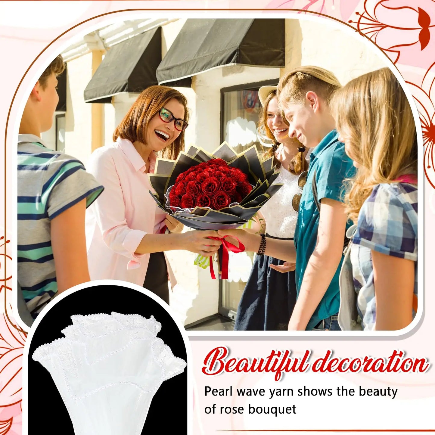 Glitter Artificial Red Rose Bouquet Eternal Silk Roses for Valentine's Day and Birthday Gifts