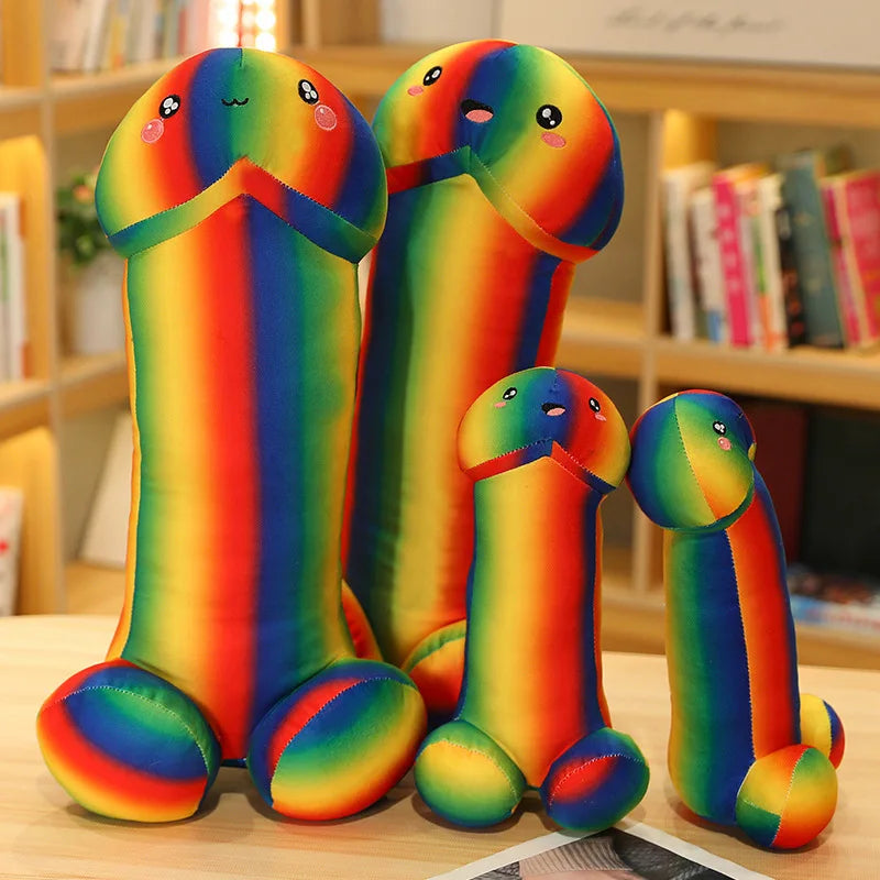 Cute Flesh-Colored Plush Penis Pillow - Soft, Fun Cushion Gift for Girls