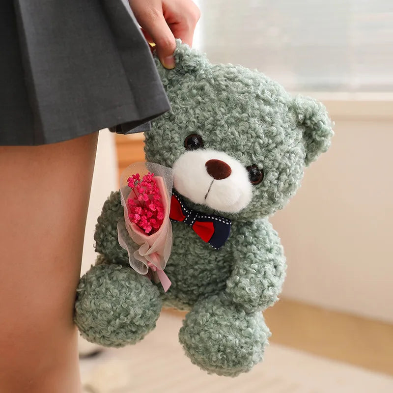 25cm Teddy Bear Plush Toy Cute Hug Bouquet Gift