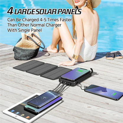 Multifunctional Solar Power Bank Quick Wireless Charger