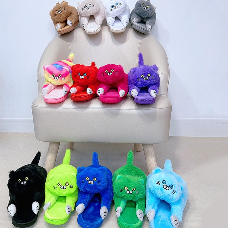 Cuddly Kitty Cat Slippers