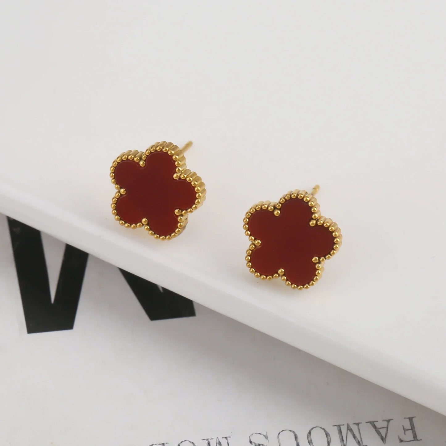 Gold Plated Five Leaf Flower Adjustable Bracelet