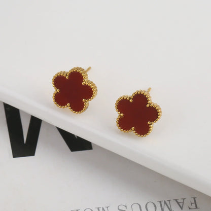 Gold Plated Five Leaf Flower Adjustable Bracelet