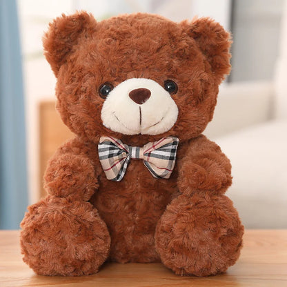 Kawaii Teddy Bear Plush Toy with Bow 25/35cm Soft Stuffed Animal for Gift