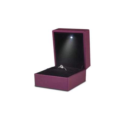 LED Light Ring Box Luxury Jewelry Case for Proposal