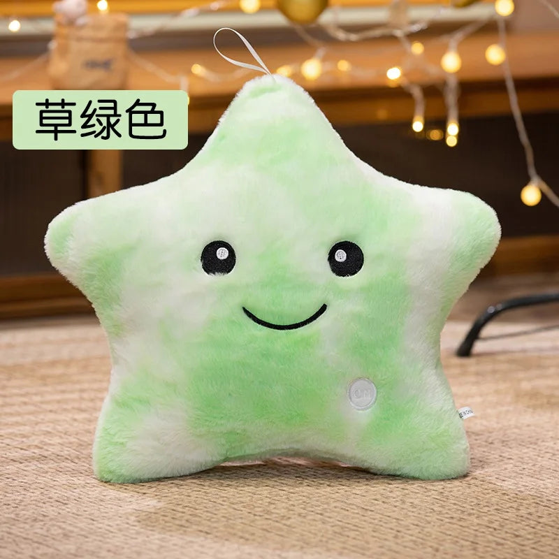 Luminous Five-Pointed Star Plush Toy - Soft Glowing Doll Pillow