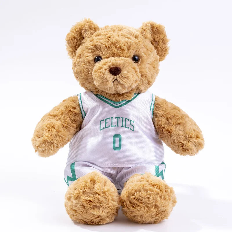 Cute 25cm Bear Plush Toy in Basketball Tee - Perfect Gift for Kids!
