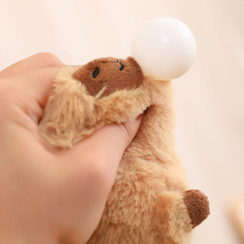 Capybara Plush Toy - Fluffy Fruit-Embracing Doll for Fun Gifts