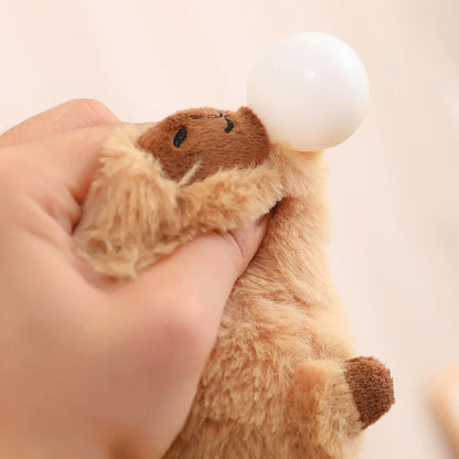 Capybara Plush Toy - Fluffy Fruit-Embracing Doll for Fun Gifts