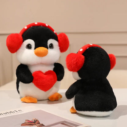 Love Penguin Plush Toy - Soft Stuffed Animal with Heart for Valentine's Day