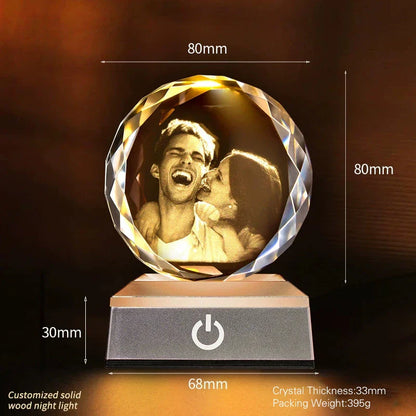 Personalized Heart Crystal Photo Keepsake