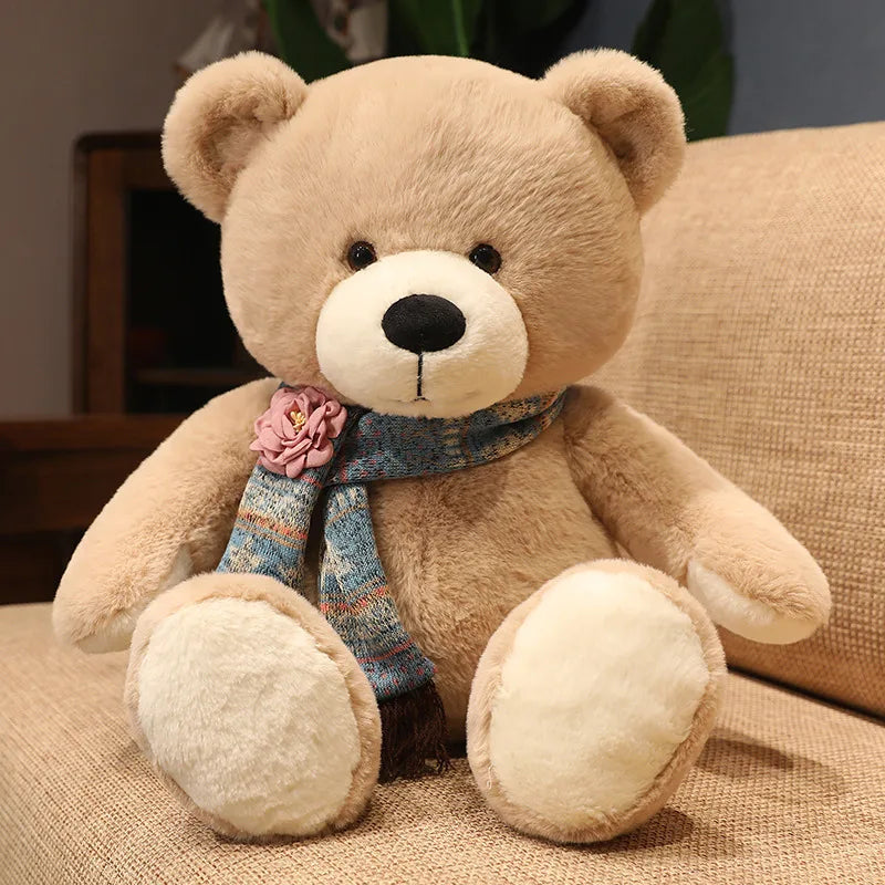 Classic Teddy Bear Plush with Bow Tie