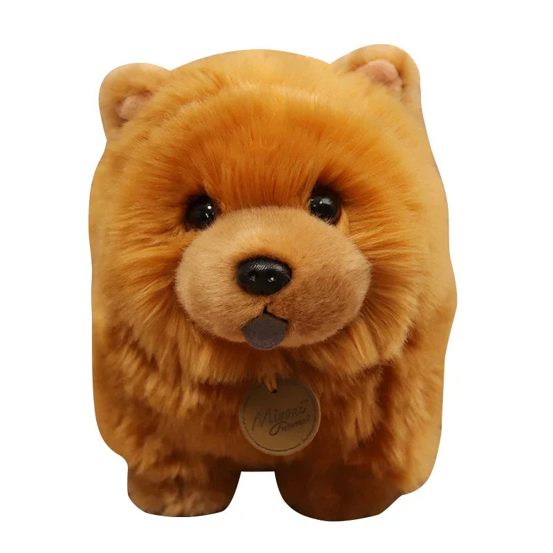 Kawaii Fluffy Chow Chow Plush Toy - Cute Lifelike Puppy for Kids