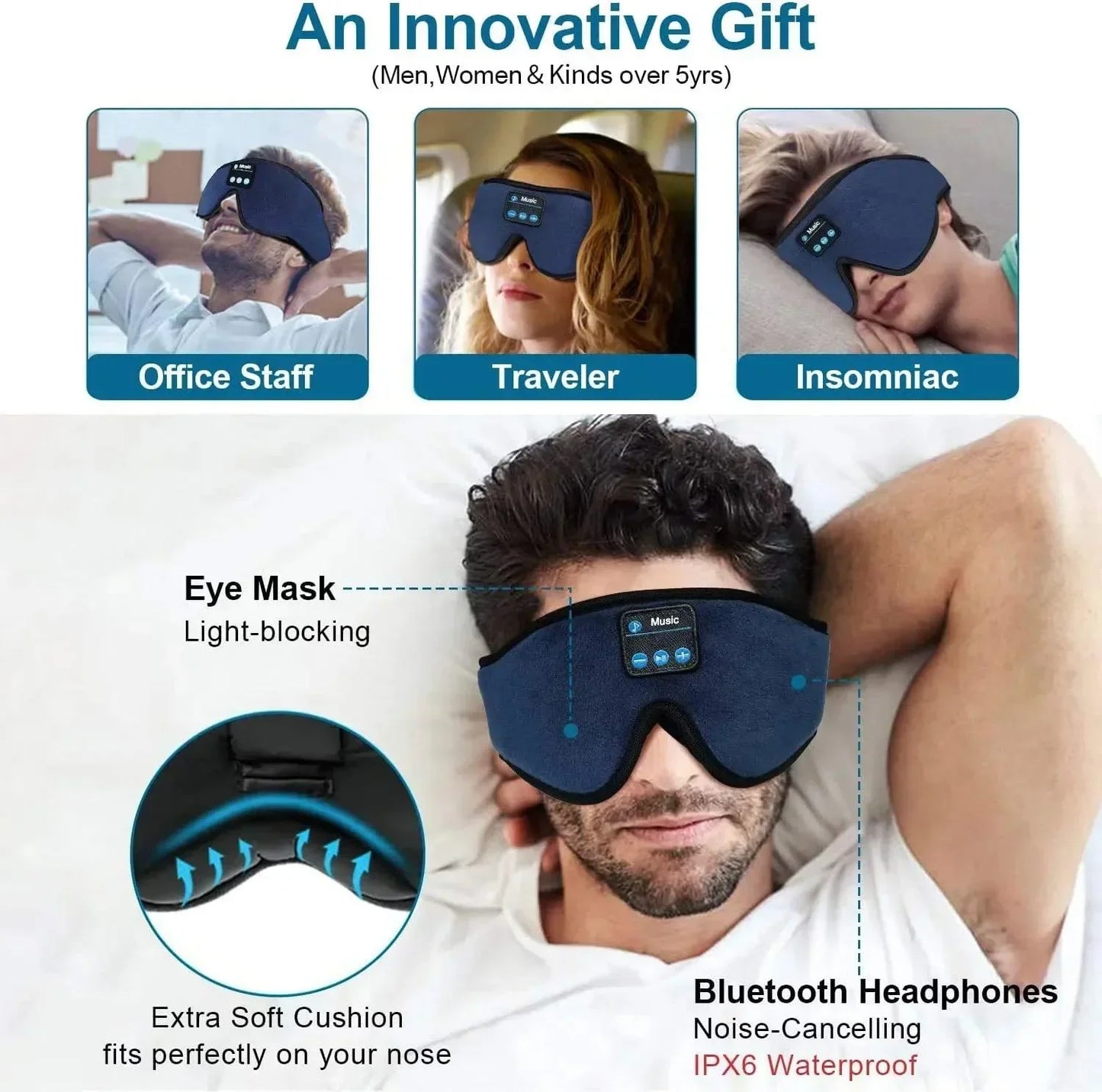 Wireless Sleep Headphones For Side Sleepers