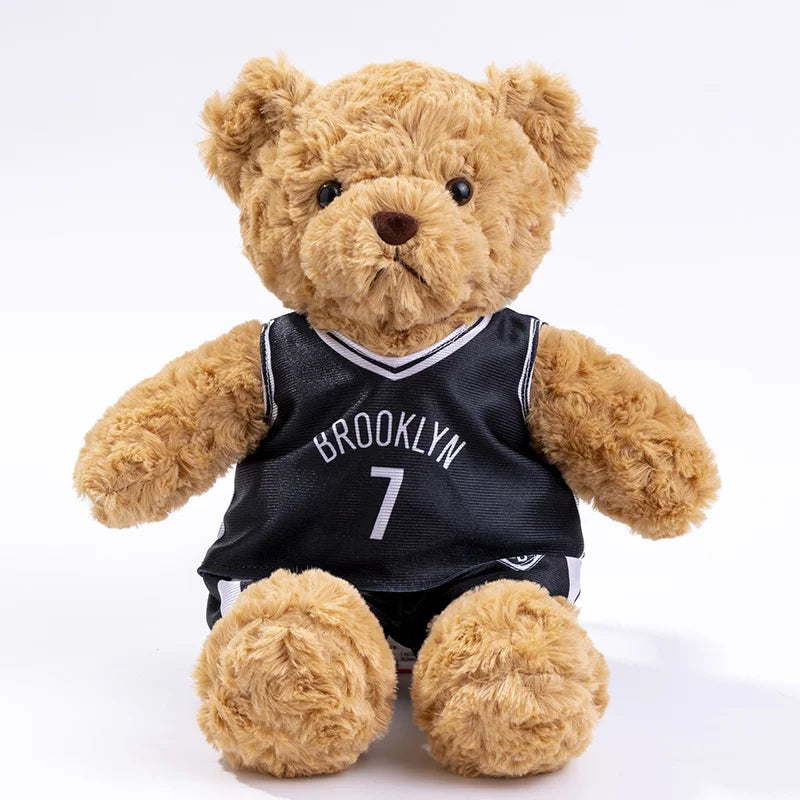 Cute 25cm Bear Plush Toy in Basketball Tee - Perfect Gift for Kids!