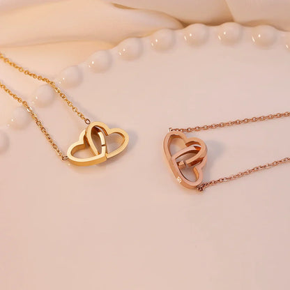 Personalized Heart Name Pendant Necklace with Rose Gift Box