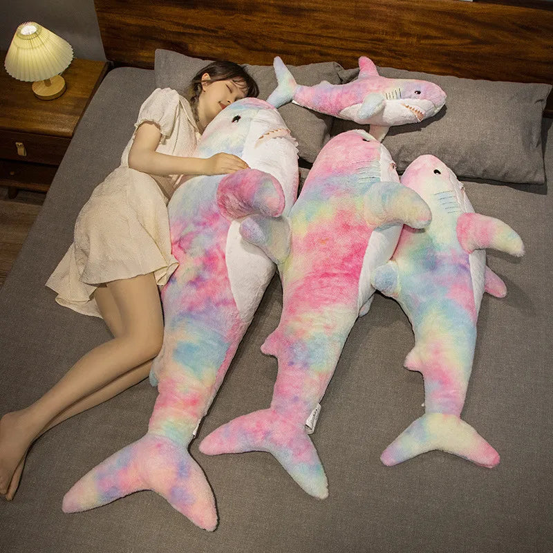 Kawaii Shark Plush Toy - Soft, Colorful, Perfect for Kids' Gifts!
