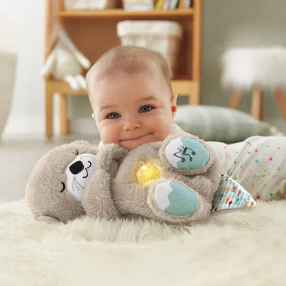 Breathing Otter Plush Toy: Soothe Baby with Lights & Sounds