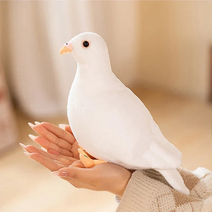 Lifelike Pigeon Plush Toy Soft Simulation Bird for Kids and Home Decor
