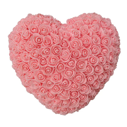 25cm Heart-Shaped Artificial Rose Bouquet for Valentine's Day, Wedding, and Home Decoration