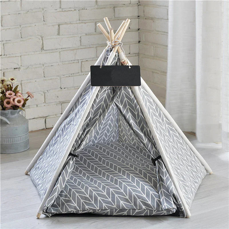 Tent with Washable Cushion Indoor Pet Bed
