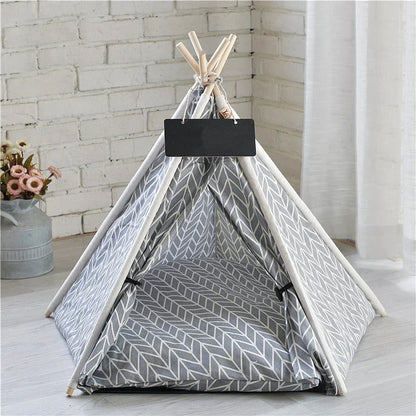 Tent with Washable Cushion Indoor Pet Bed