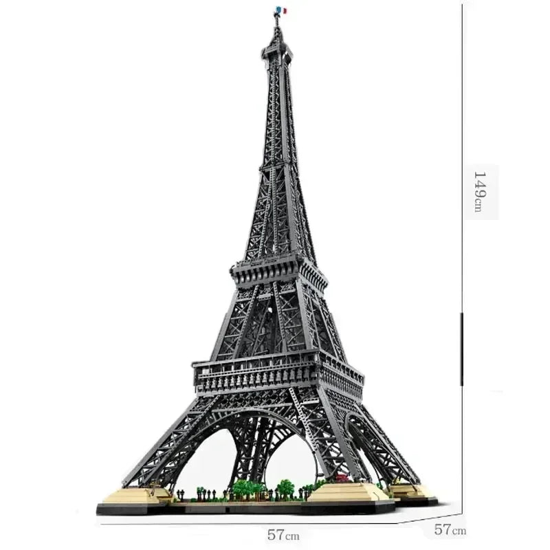 10001Pcs Eiffel Tower Bulding Blocks 1.5M Compatible Tall Model Bricks