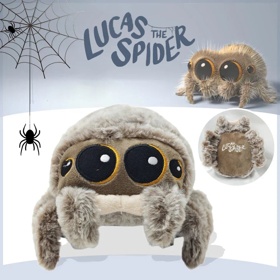 Soft Spider Plush Pillow - Cute Black Stuffed Animal Decor