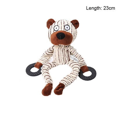 Corduroy Animal Chew Toy For Dogs