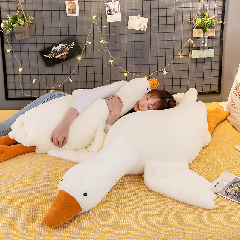 Funny Goose Plush Pillow Soft Stuffed Duck for Kids and Adults