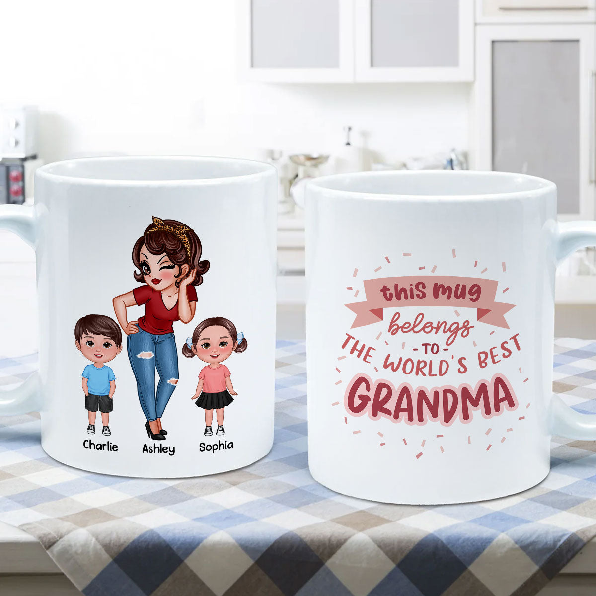 This Mug Belongs To The World Best Grandma Personalized Mug