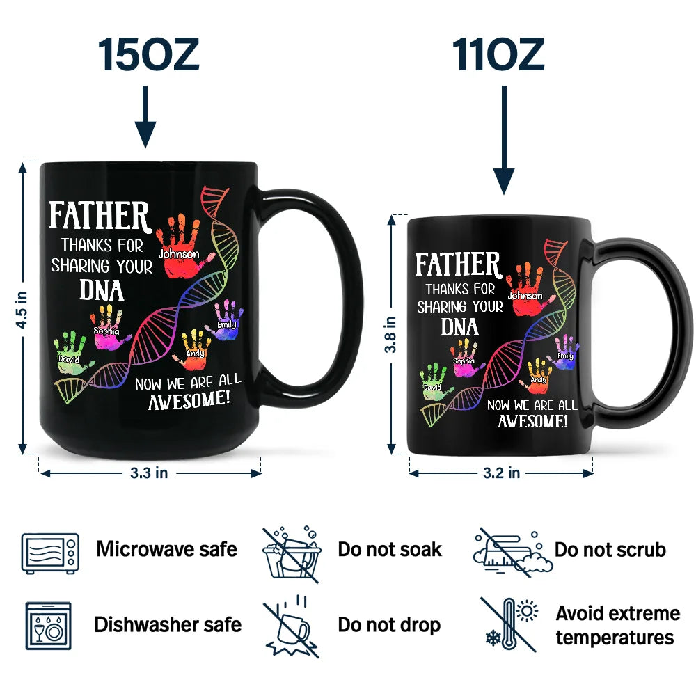 Sharing Your DNA - Personalized Black Mug
