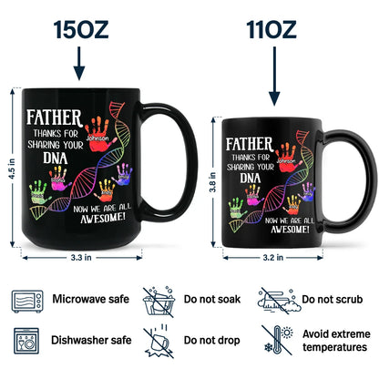 Sharing Your DNA - Personalized Black Mug
