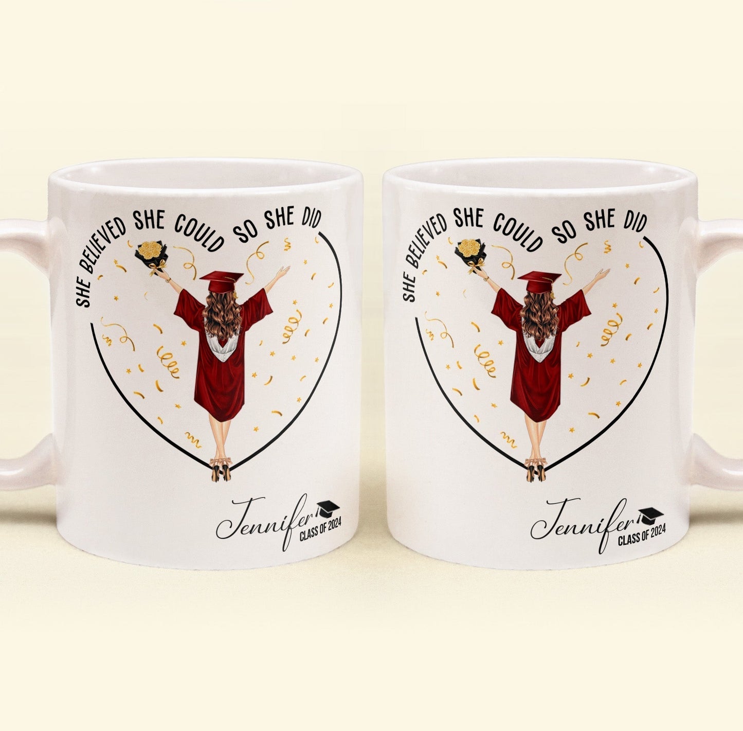 She Believed She Could So She Did - Personalized Mug - GR4 PT