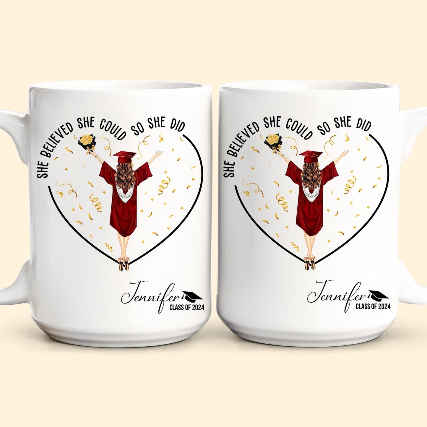 She Believed She Could So She Did - Personalized Mug - GR4 PT