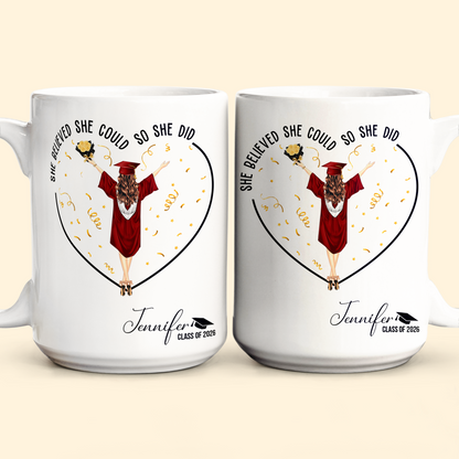She Believed She Could So She Did - Personalized Mug