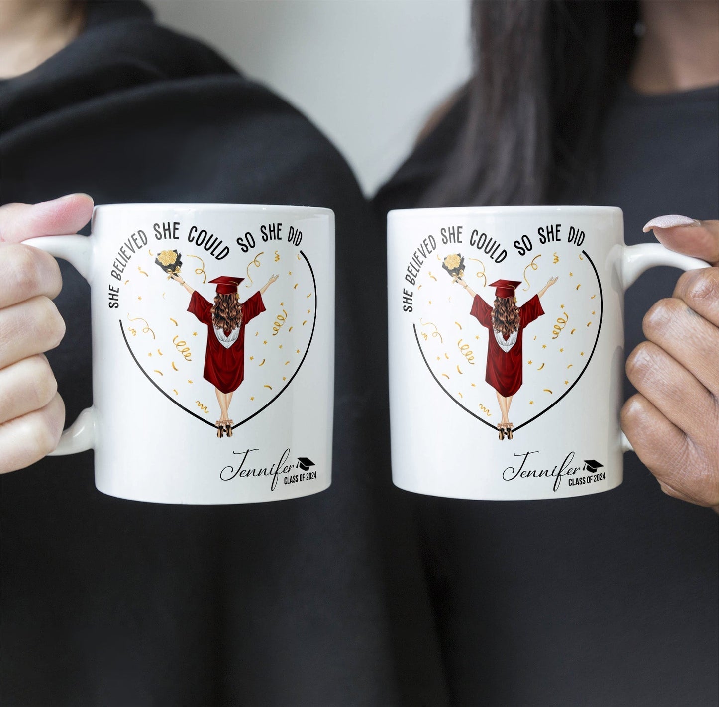 She Believed She Could So She Did - Personalized Mug - GR4 PT