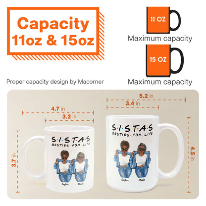Sistas For Life - Personalized Mug