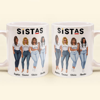 Sistas Forever - Personalized Mug - Birthday Gift For Sistas, BFF, Black Woman