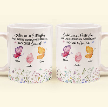 Sisters Are Like Butterflies - Personalized Mug