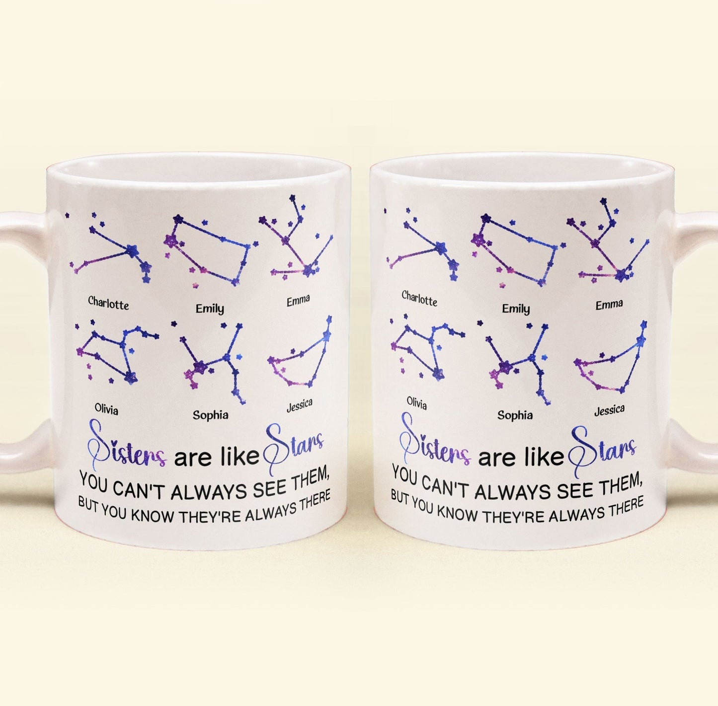 Sisters Are Like Stars - Personalized Mug