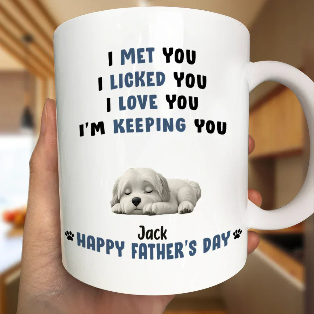 Sleeping Dog I Love You Dad - Personalized Mug